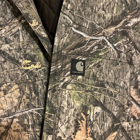 XL Carhartt Kids Canvas Insulated Hooded Camo Jacket - Picture 6 of 7